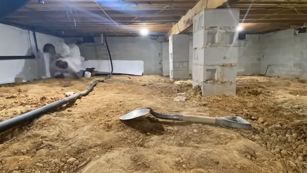 Unsealed crawl space with exposed dirt floor before encapsulation in Cherry Hill, NJ