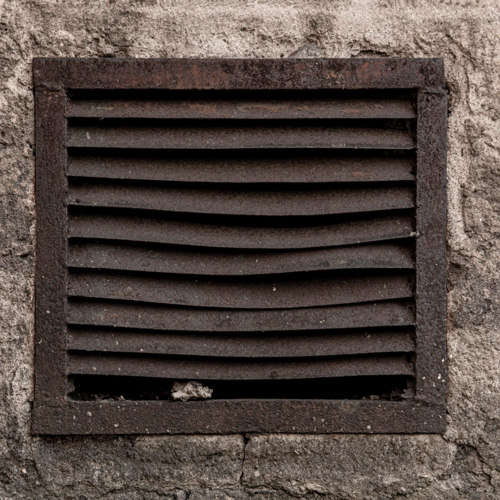 Open, unsealed foundation vent letting humid outside air into a Cherry Hill, NJ crawl space