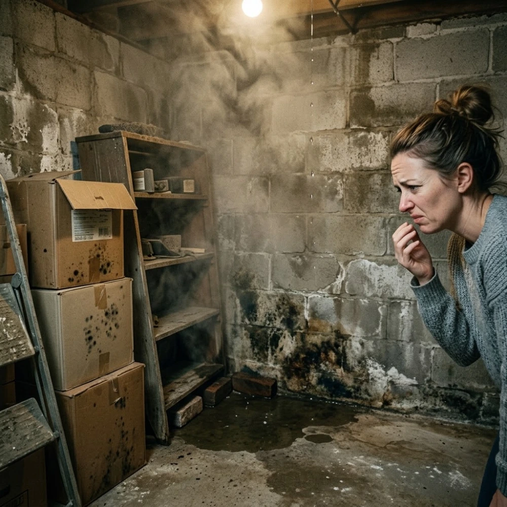 Musty basement smell icon